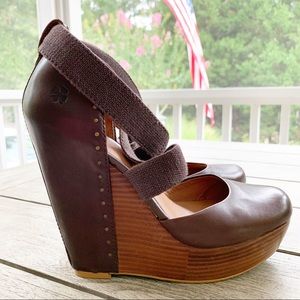 Lucky Brand Leather Platforms Size 8.5 k004